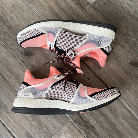 adidas Shoes | Nwt Adidas Pure Boost Pink White Sneakers | Poshmark